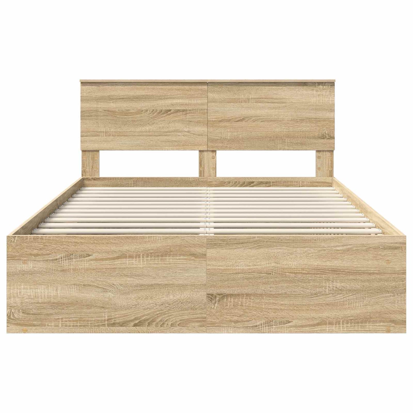 Bed Frame with Headboard Sonoma 140 x 200 cm Engineered wood