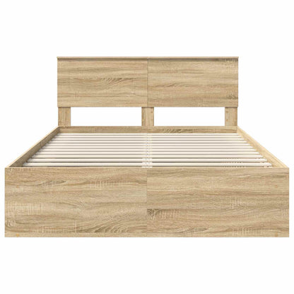 Bed Frame with Headboard Sonoma 140 x 200 cm Engineered wood