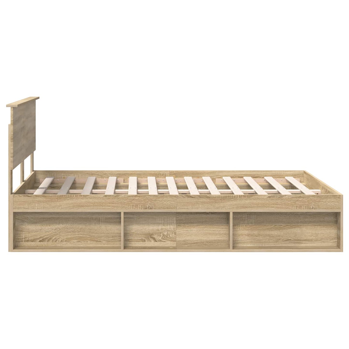 Bed Frame with Headboard Sonoma 140 x 200 cm Engineered wood