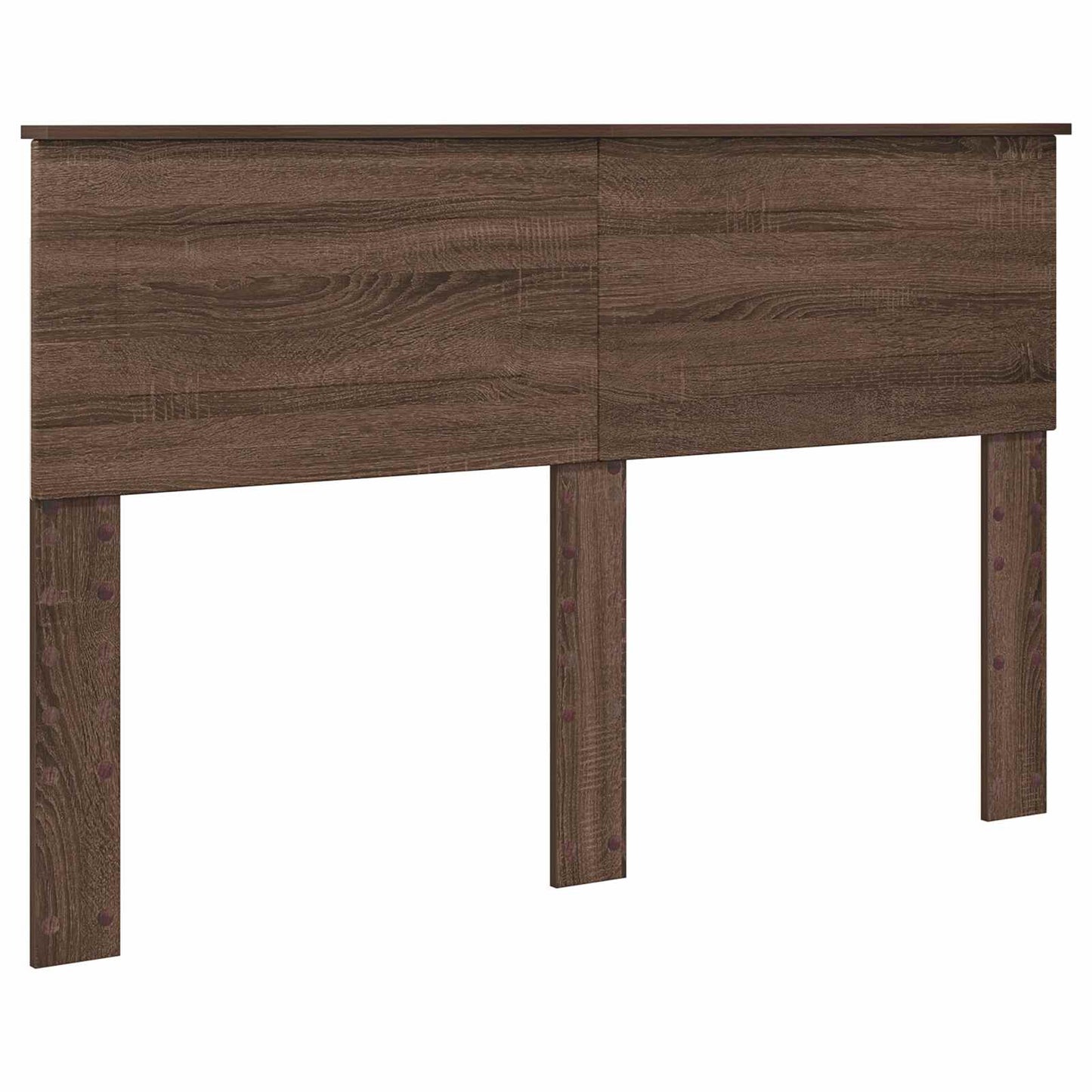 Bed Frame with Headboard Brown Oak 140 x 200 cm Engineered wood
