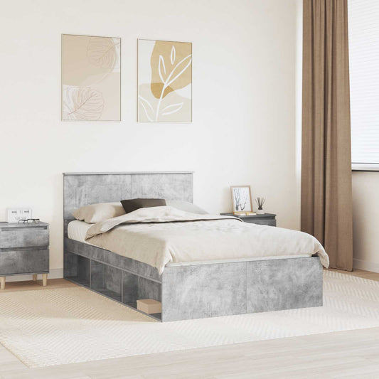 Bed Frame Concerte Grey 135 x 190 cm Engineered wood