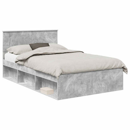 Bed Frame Concerte Grey 135 x 190 cm Engineered wood