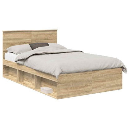 Bed Frame with Headboard Sonoma 120 x 190 cm Engineered wood