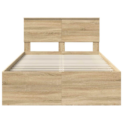 Bed Frame with Headboard Sonoma 120 x 190 cm Engineered wood