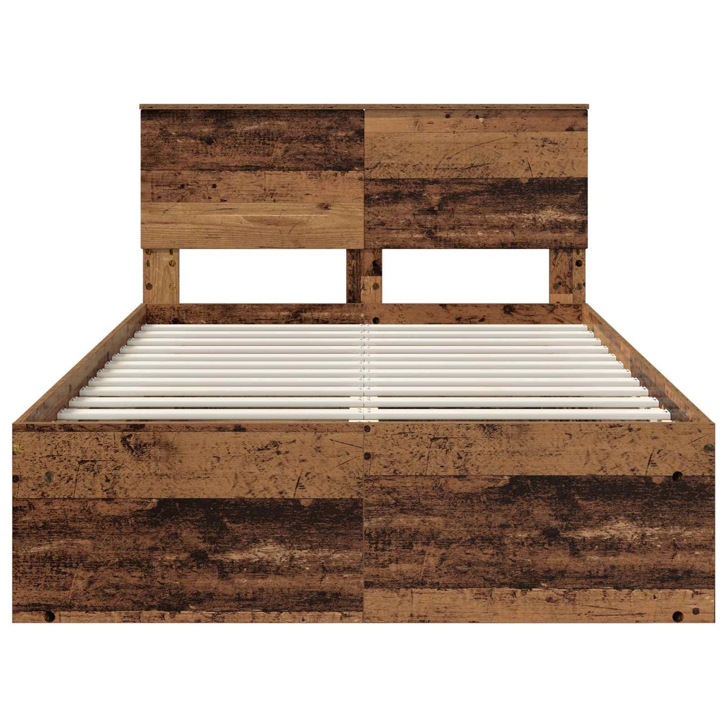Bed Frame with Headboard Old Wood 120 x 190 cm Engineered wood