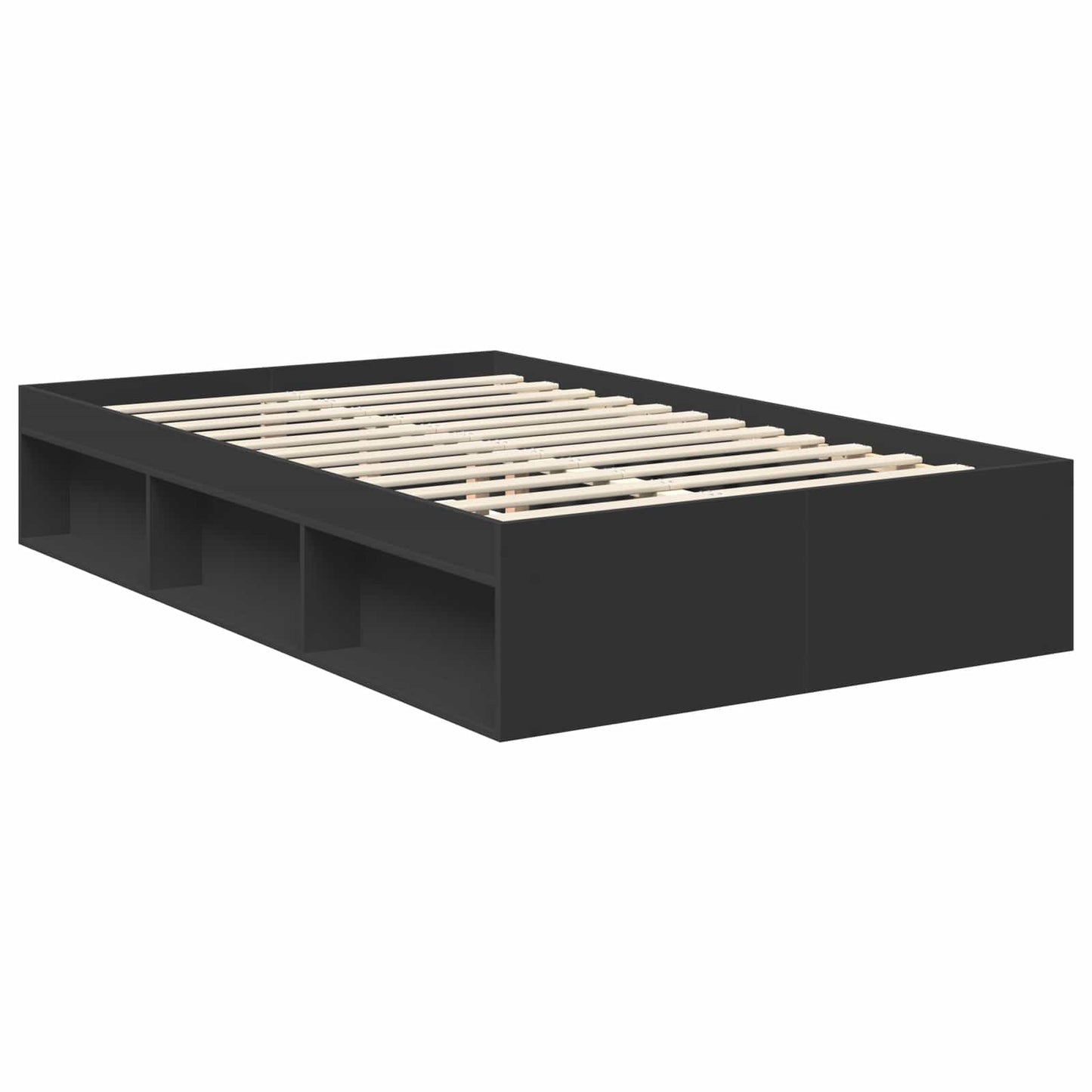 Bed Frame with Headboard Black 120 x 200 cm Engineered wood