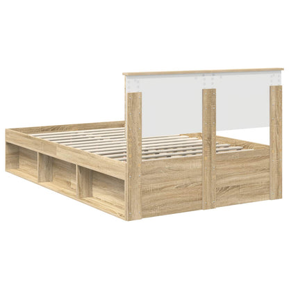 Bed Frame with Headboard Sonoma 120 x 200 cm Engineered wood