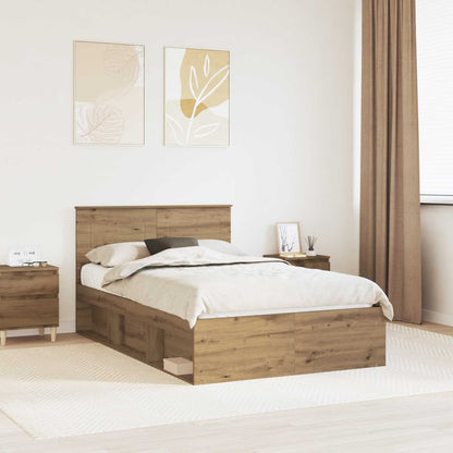 Bed Frame Artisian Oak 120 x 200 cm Engineered wood