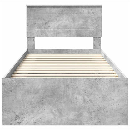 Bed Frame Concerte Grey 100 x 200 cm Engineered wood