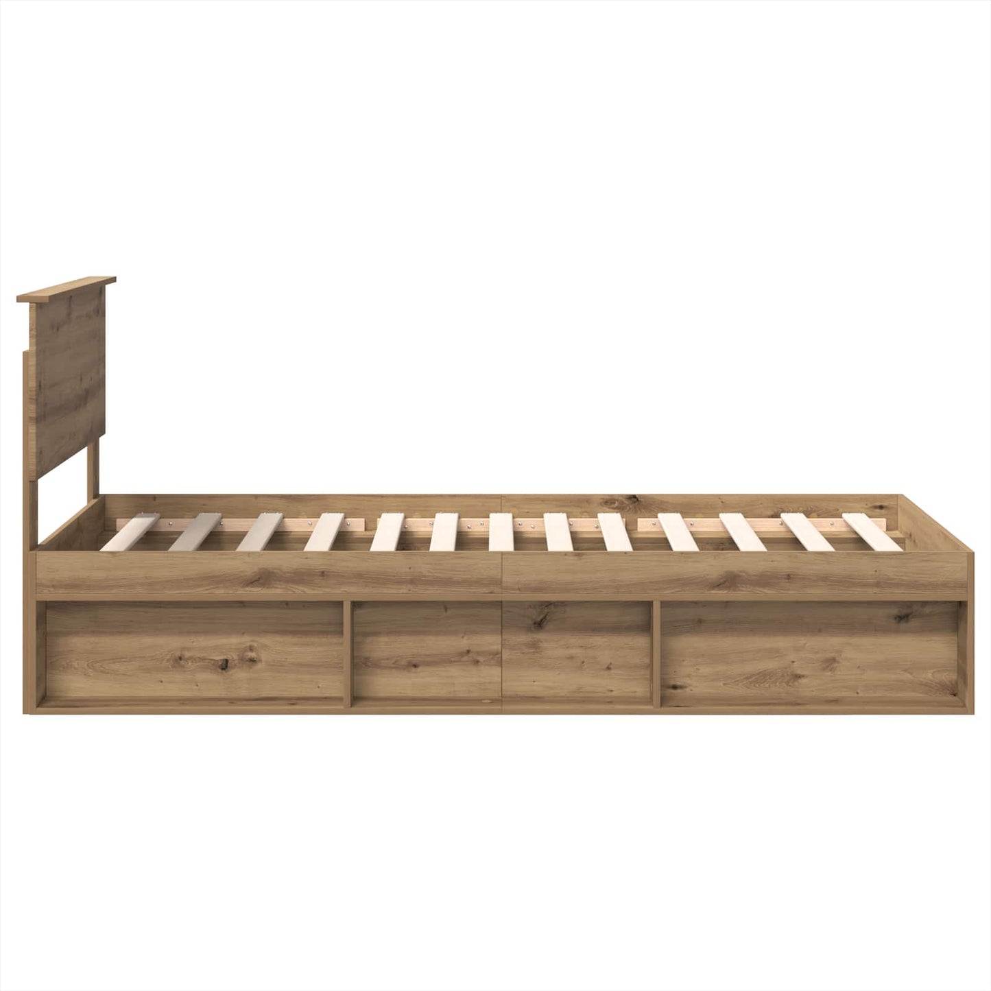 Bed Frame Artisian Oak 100 x 200 cm Engineered wood