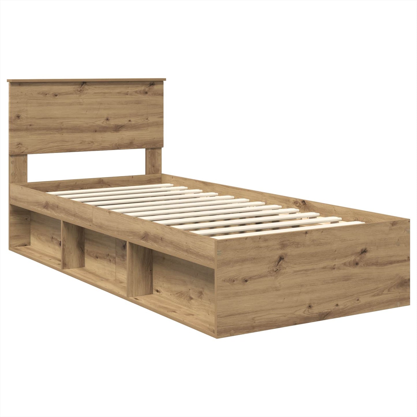 Bed Frame Artisian Oak 90 x 190 cm Engineered wood
