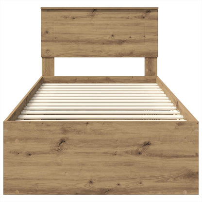 Bed Frame Artisian Oak 90 x 190 cm Engineered wood