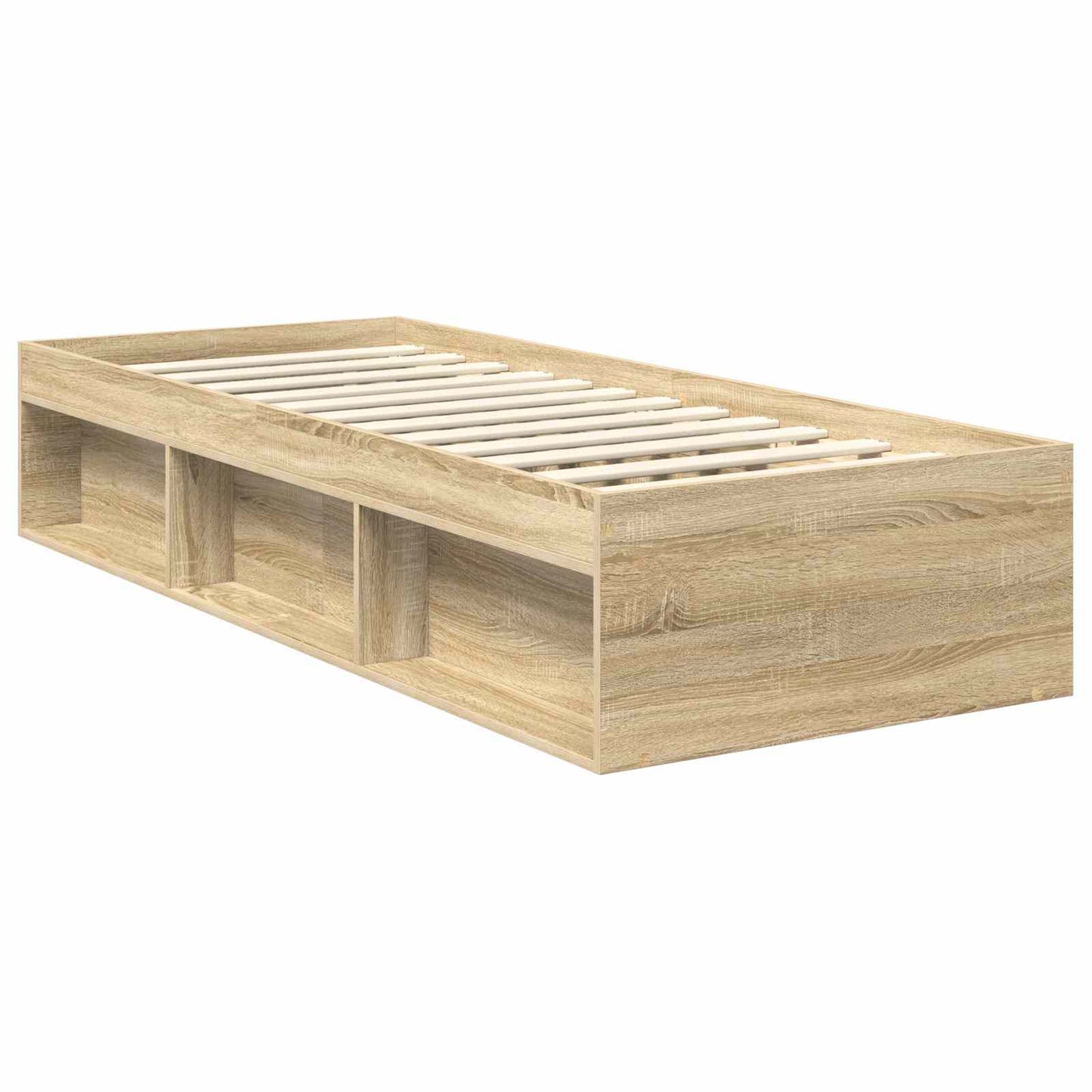 Bed Frame with Headboard Sonoma Oak 75 x 190 cm Engineered wood