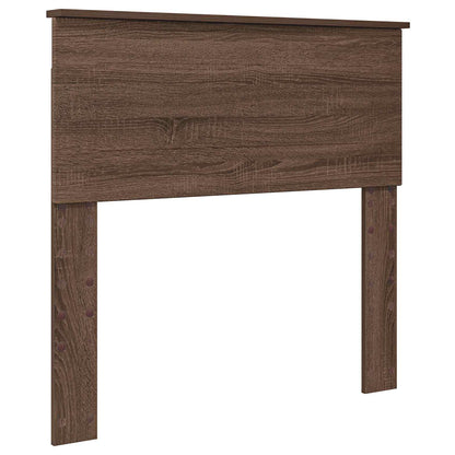 Bed Frame with Headboard Brown Oak 75 x 190 cm Engineered wood