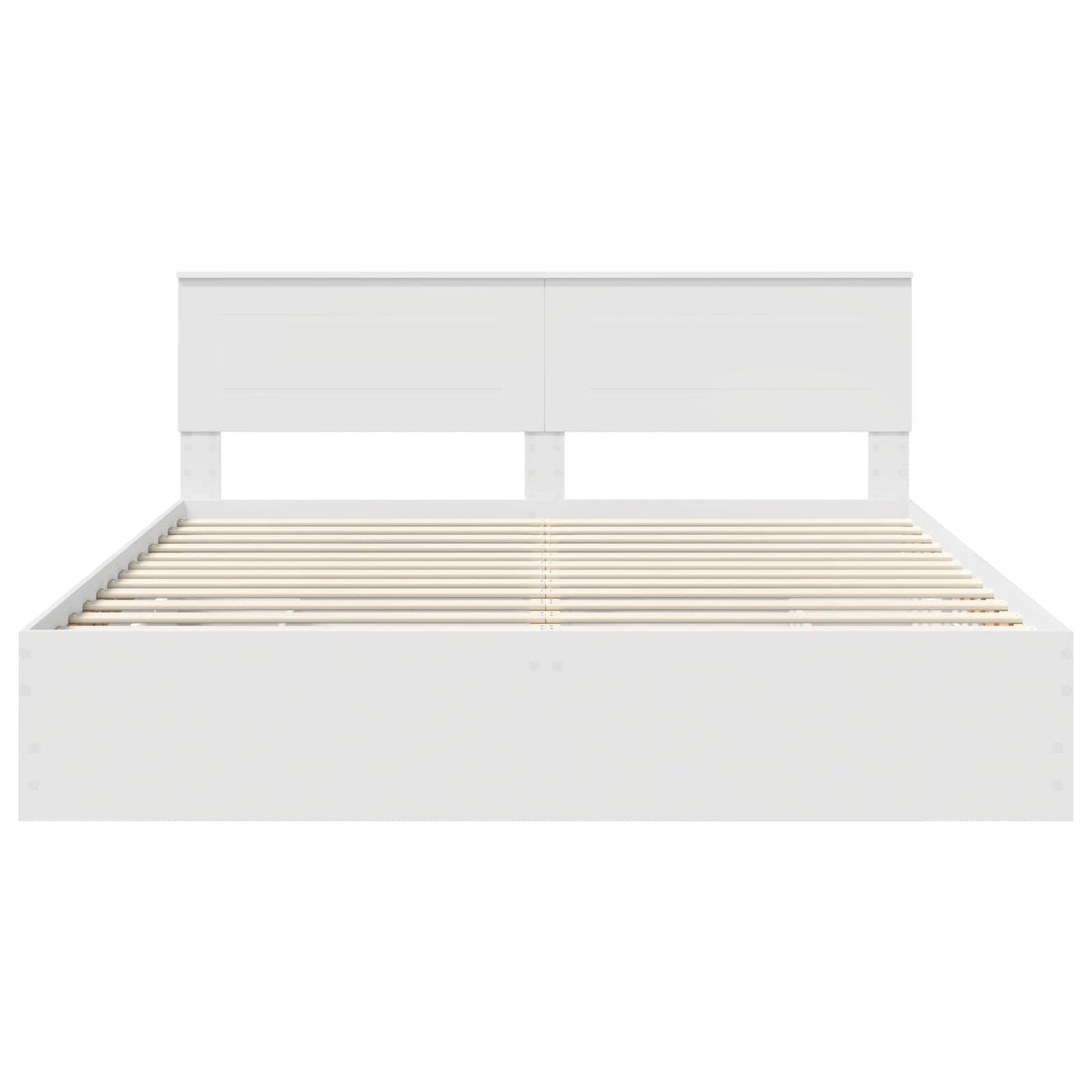 Bed Frame with Drawer White 180 x 200 cm Engineer Wood