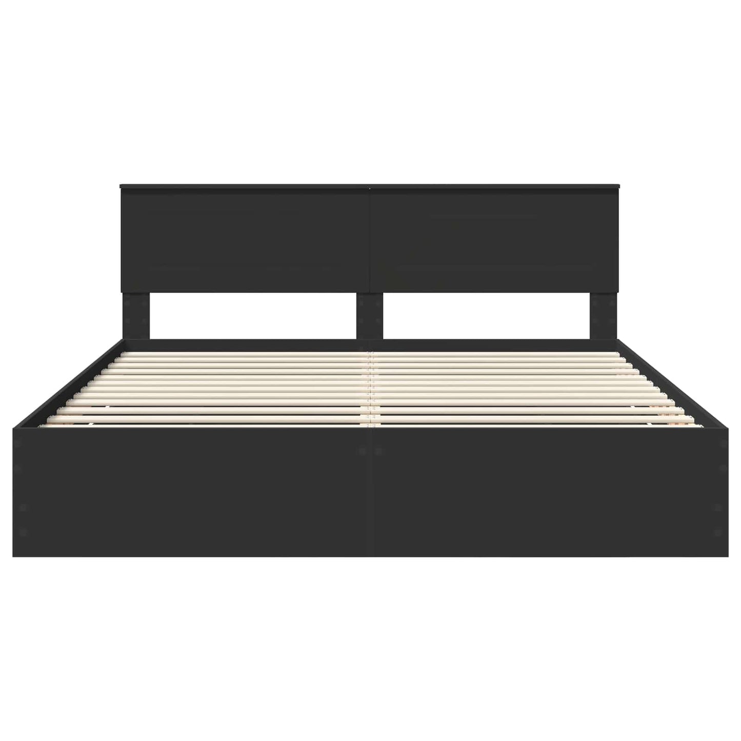 Bed Frame with Drawer Black 180 x 200 cm Engineer Wood