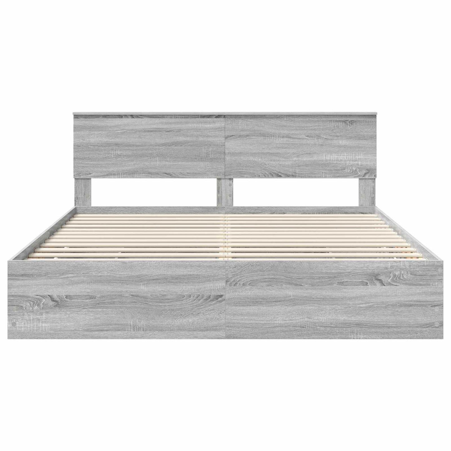 Bed Frame with Drawer Grey Sonoma 180 x 200 cm Engineer Wood
