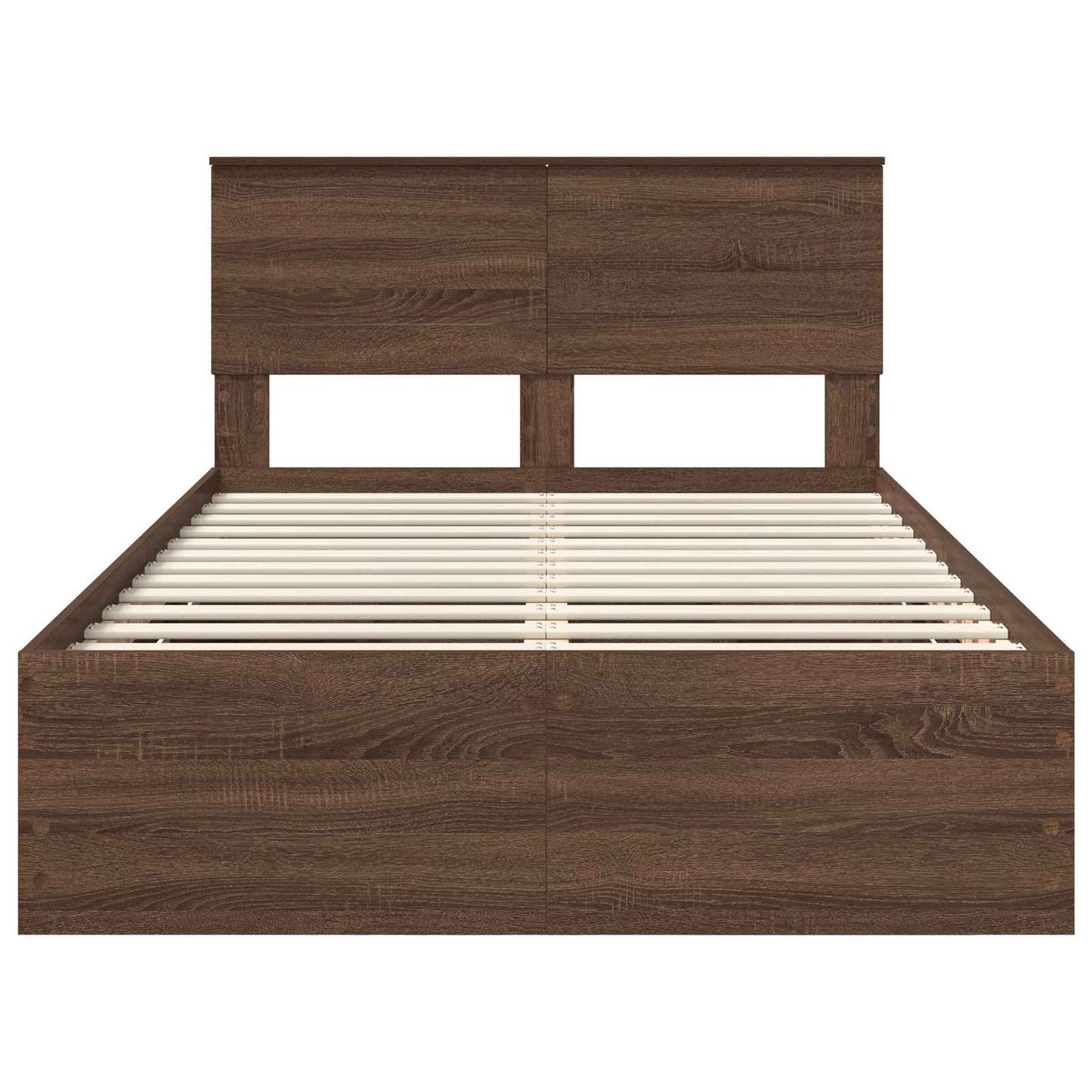 Bed Frame with Drawer Brown Oak 120 x 190 cm Engineer Wood