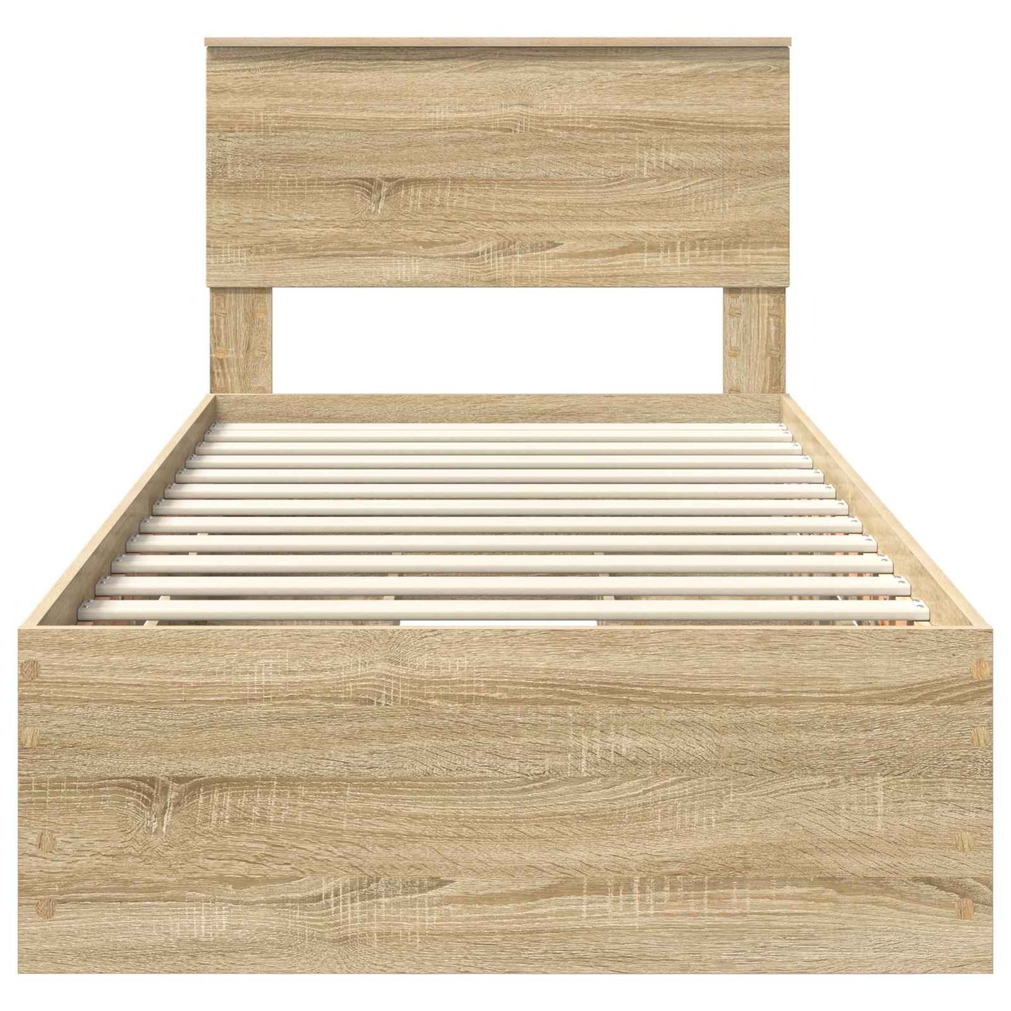 Bed Frame with Drawer Sonoma Oak 75 x 190 cm Engineer Wood