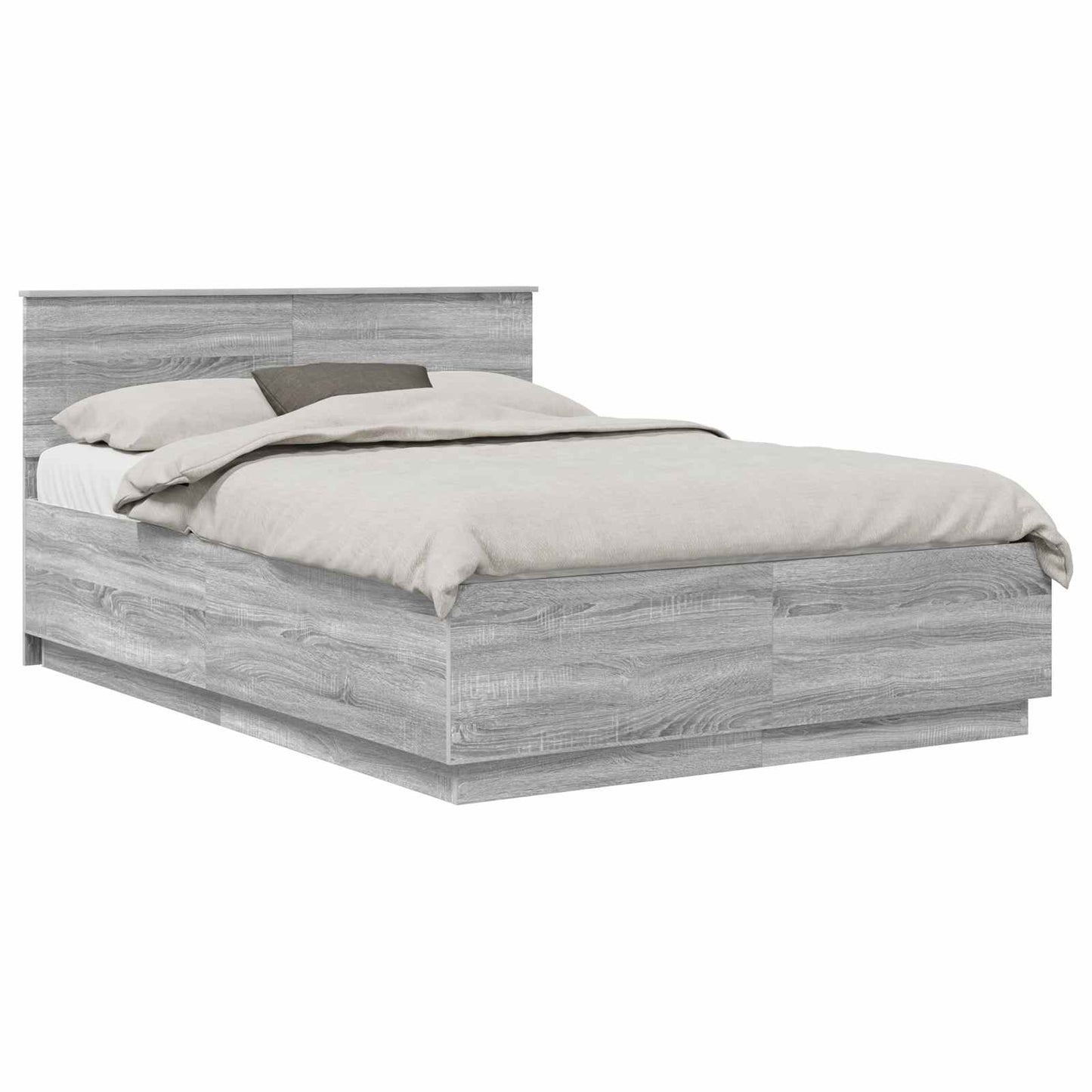 Bed Frame Grey Sonoma 150 x 200 cm Engineered Wood