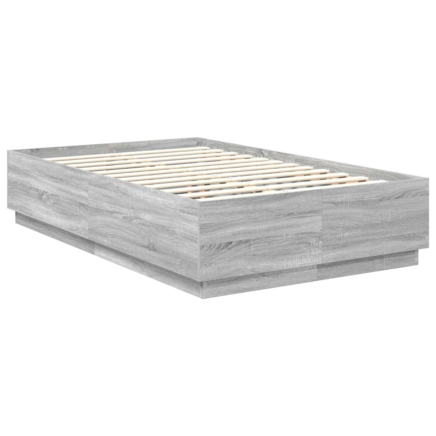Bed Frame Grey Sonoma 120 x 200 cm Engineered Wood