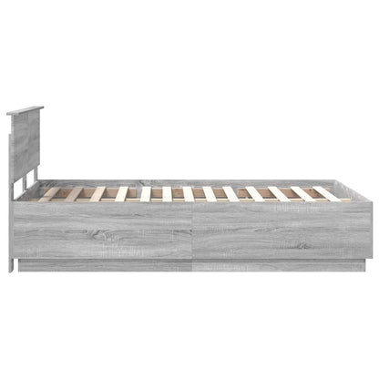 Bed Frame Grey Sonoma 120 x 200 cm Engineered Wood