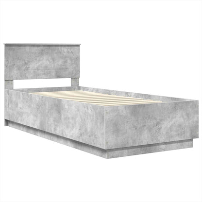 Bed Frame Concrete Grey 100 x 200 cm Engineered Wood