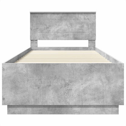 Bed Frame Concrete Grey 100 x 200 cm Engineered Wood