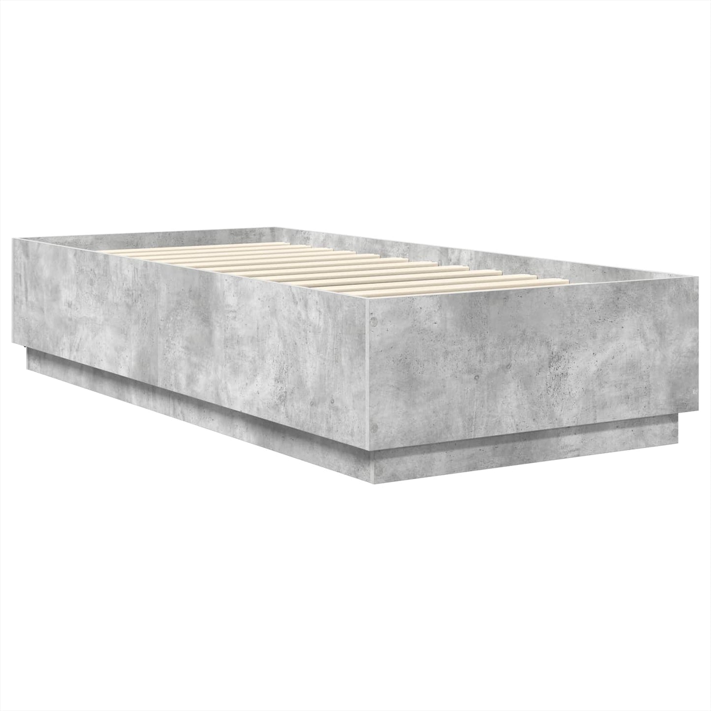 Bed Frame Concrete Grey 70 x 190 cm Engineered Wood