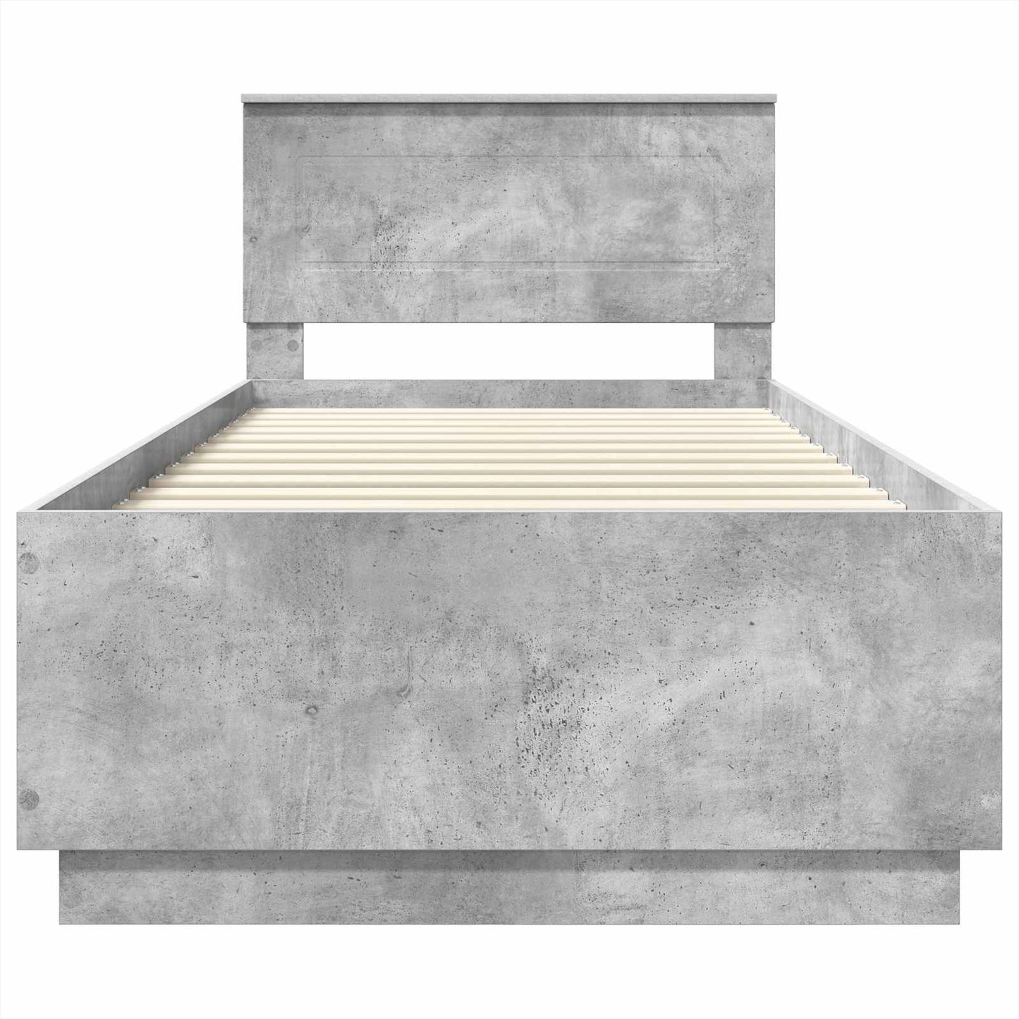 Bed Frame Concrete Grey 70 x 190 cm Engineered Wood