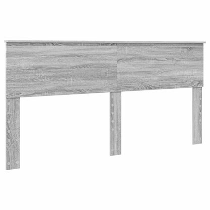 Bed Frame Grey Sonoma 200 x 200 cm Engineered Wood