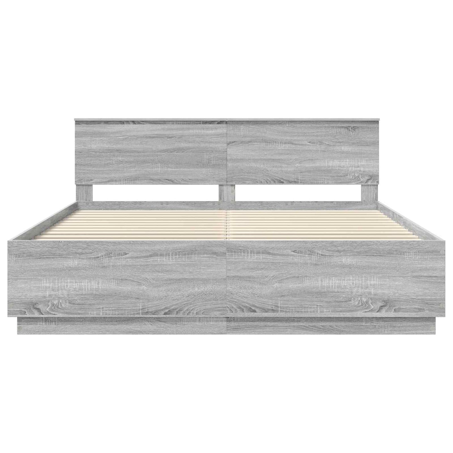 Bed Frame Grey Sonoma 180 x 200 cm Engineered Wood
