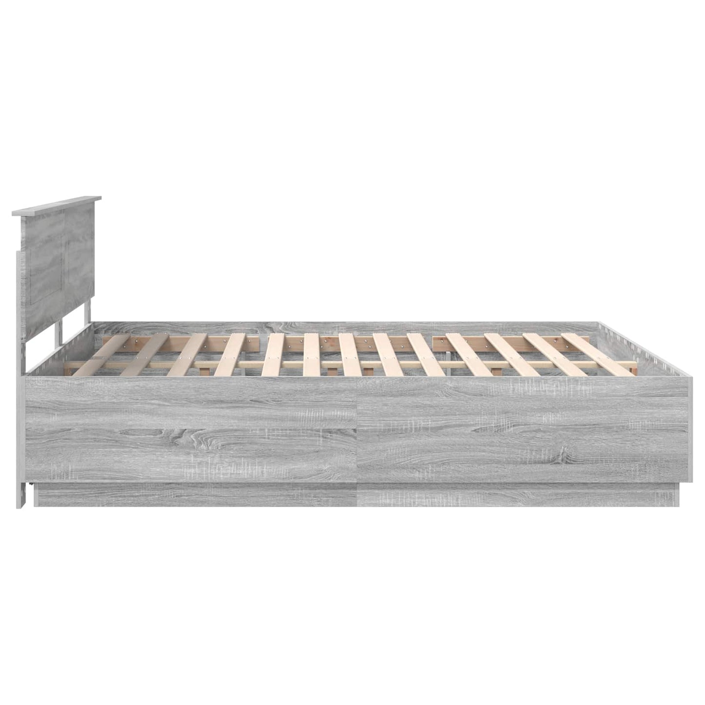 Bed Frame Grey Sonoma 180 x 200 cm Engineered Wood