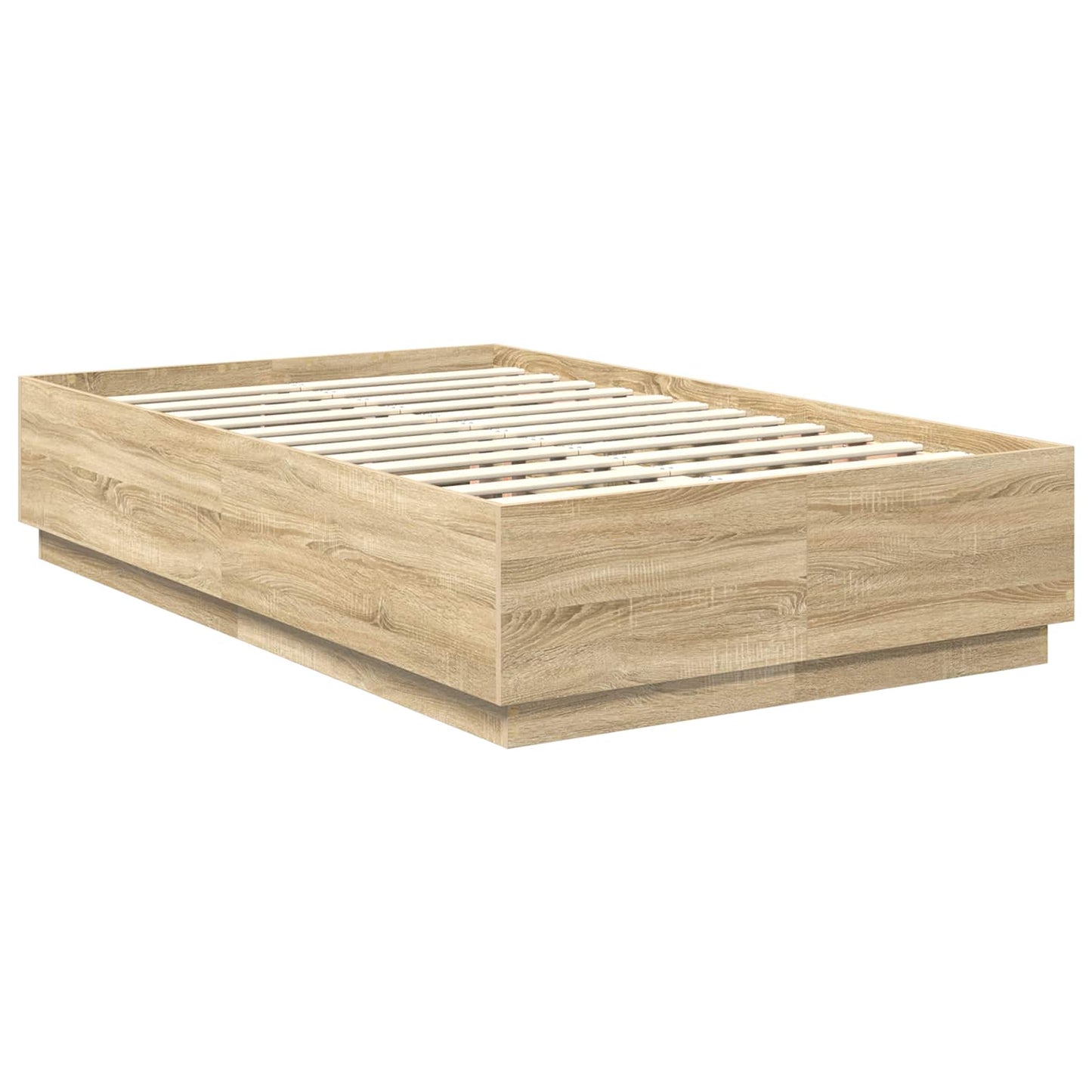 Bed Frame Sonoma Oak 120 x 190 cm Engineered Wood