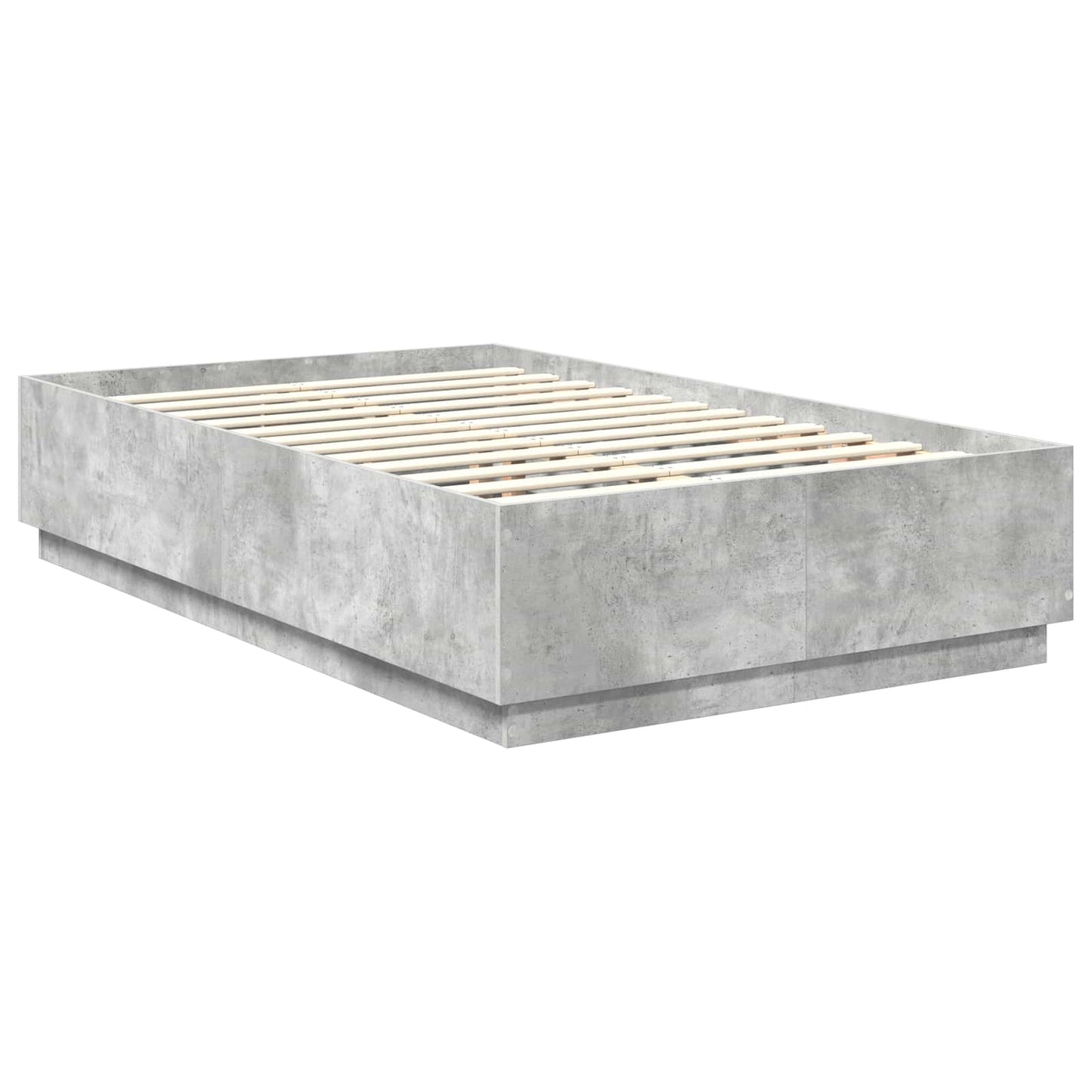 Bed Frame Concrete Grey 120 x 190 cm Engineered Wood