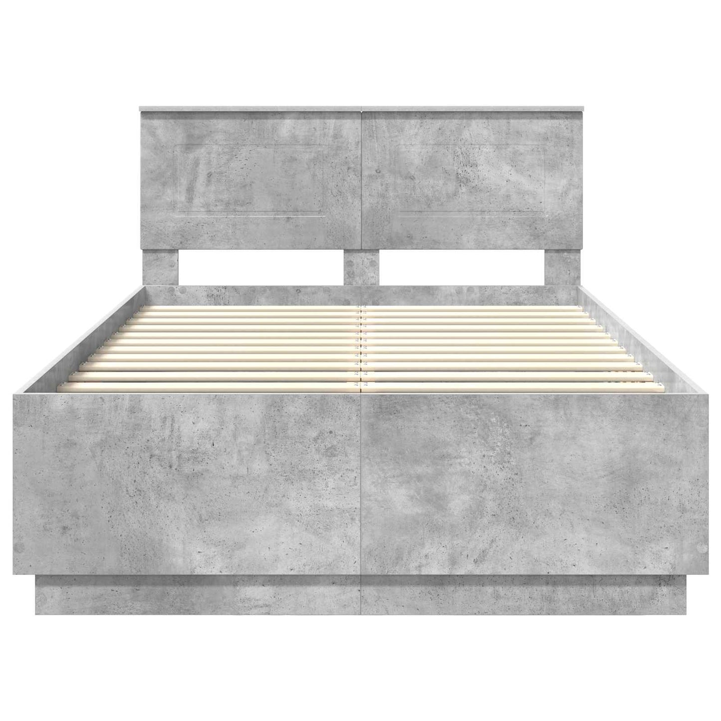 Bed Frame Concrete Grey 120 x 190 cm Engineered Wood