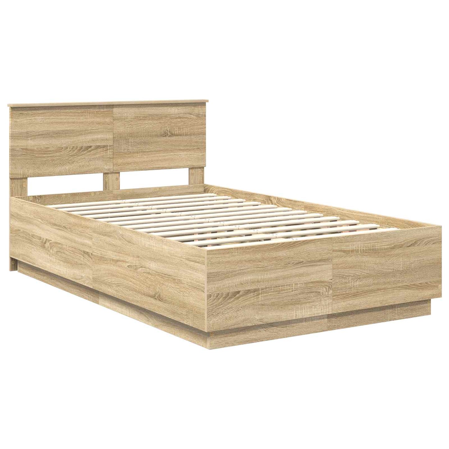 Bed Frame Sonoma Oak 120 x 200 cm Engineered Wood