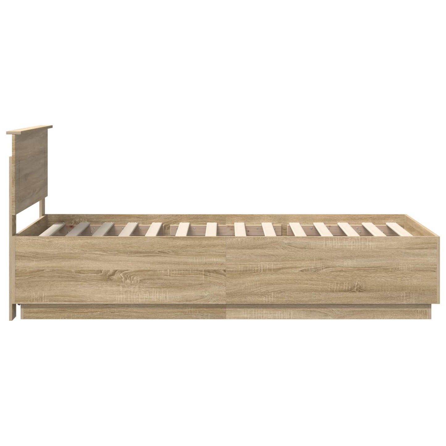 Bed Frame with Headboard Sonoma Oak 70 x 190 cm Engineered Wood