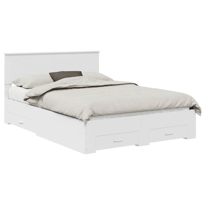 Bed Frame with Headboard White 140 x 200 cm Engineered Wood
