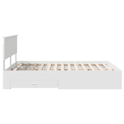 Bed Frame with Headboard White 140 x 200 cm Engineered Wood