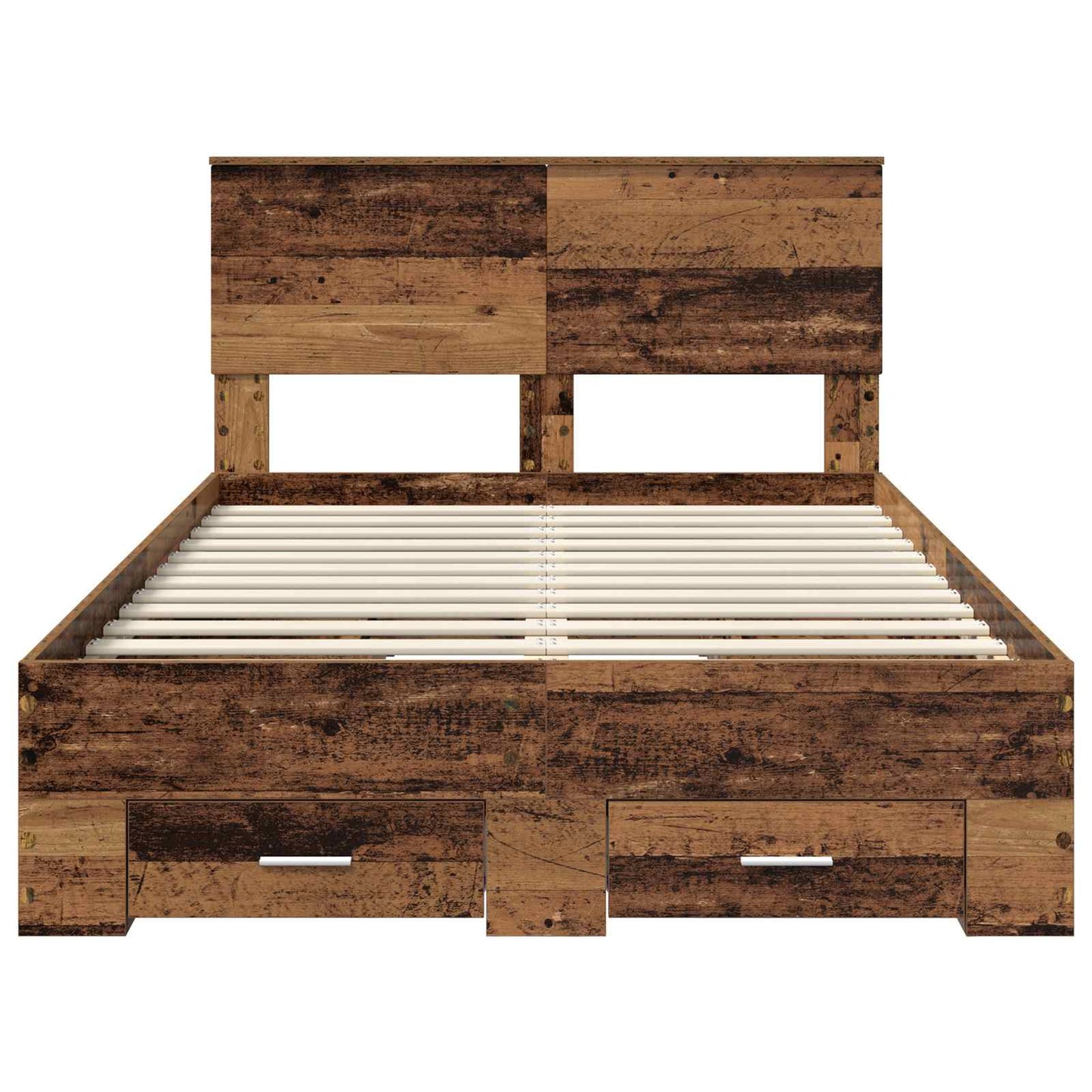 Bed Frame with Headboard Old Wood 120 x 190 cm Engineered Wood