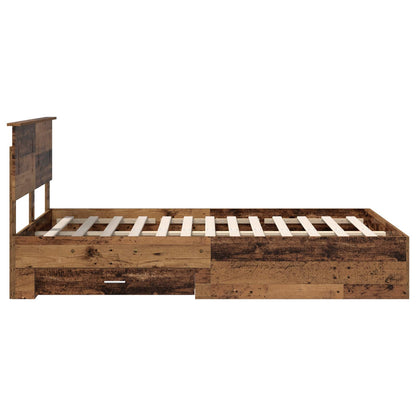 Bed Frame with Headboard Old Wood 120 x 190 cm Engineered Wood