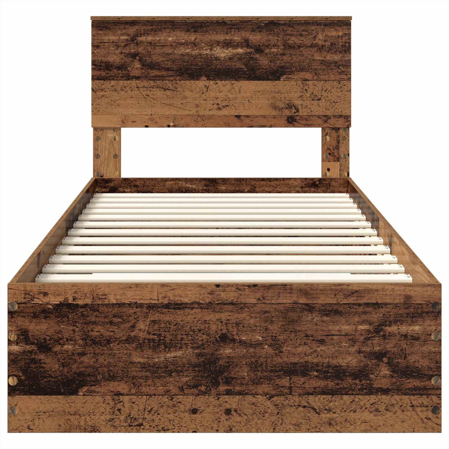 Bed Frame with Headboard Old Wood 90 x 200 cm Engineered Wood