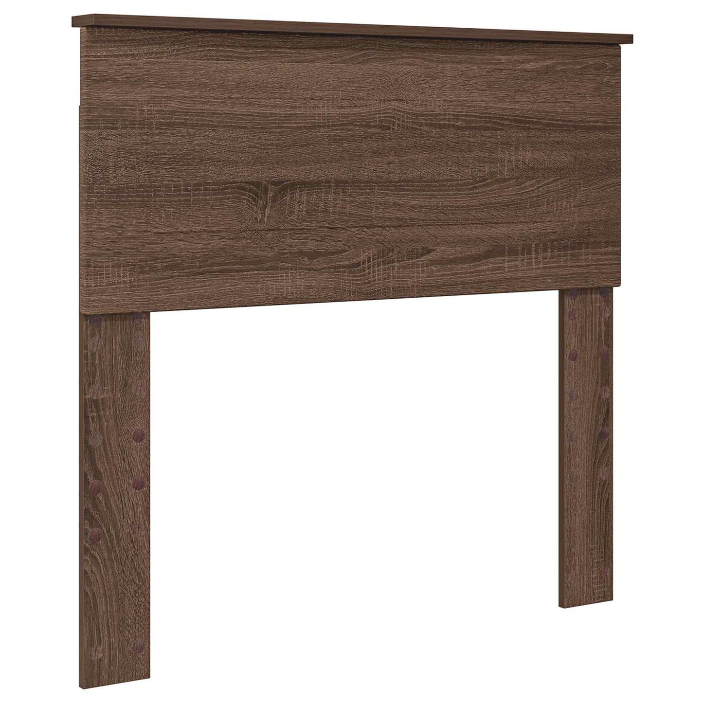 Bed Frame Brown Oak and Silver 75 x 190 cm Engineered Wood