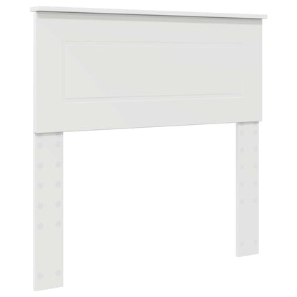 Bed Frame with Shelf Manual White 75 x 190 cm Engineered Wood