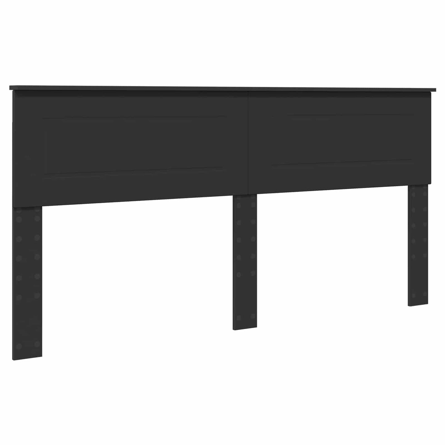 Storage Bed with Headboard Black 200 x 200 cm Engineered Wood