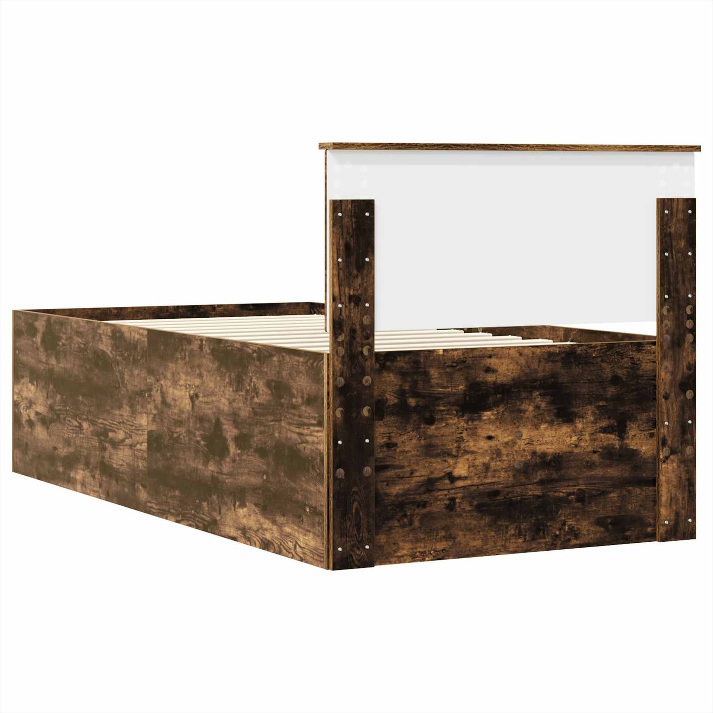 Daybed Manual Smoked Oak and Black 90 x 200 cm Engineered Wood