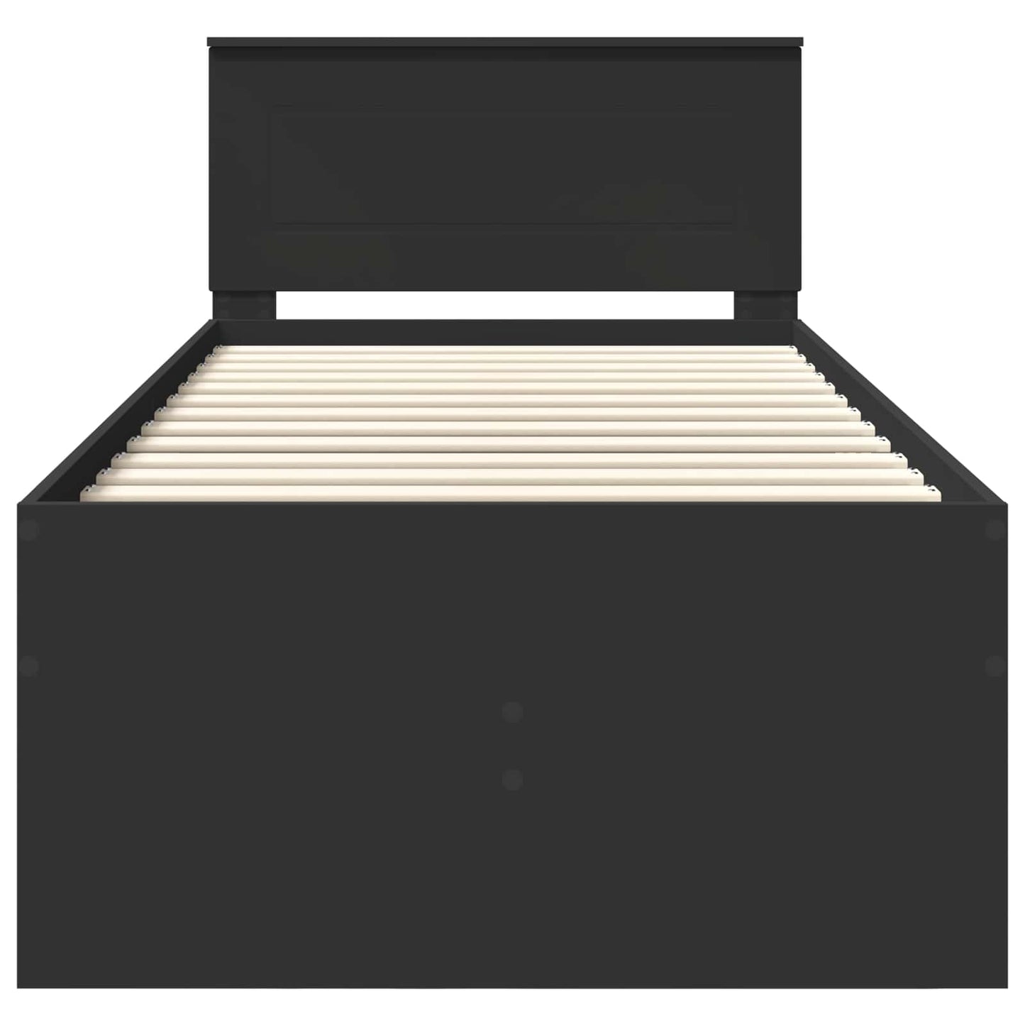 Daybed with Drawer Manual Black 75 x 190 cm Engineered Wood