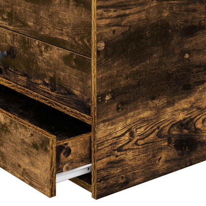 Daybed Manual Smoked Oak and Black 75 x 190 cm Engineered Wood