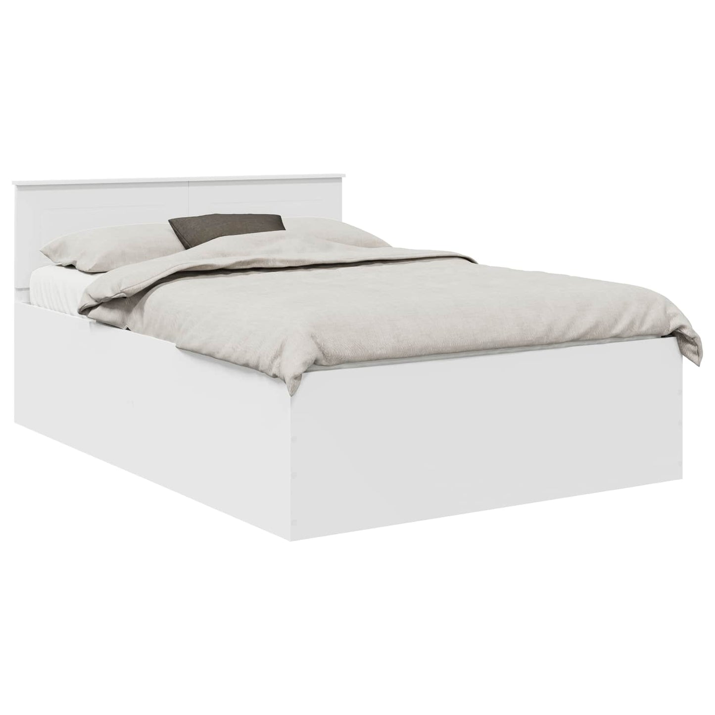 Bed Frame with Headboard White 160 x 200 cm Engineered Wood